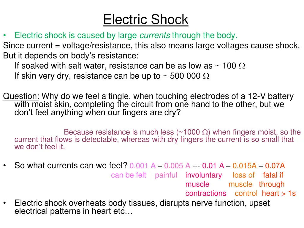 electric shock