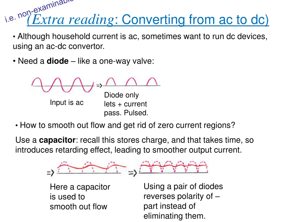 extra reading converting from ac to dc
