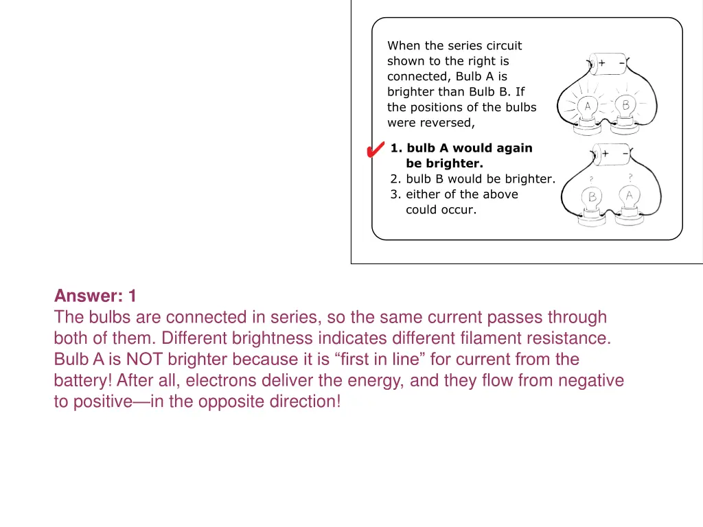 when the series circuit shown to the right