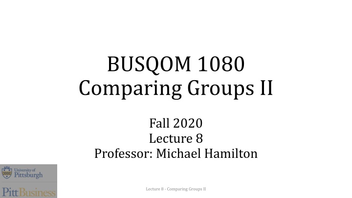 busqom 1080 comparing groups ii