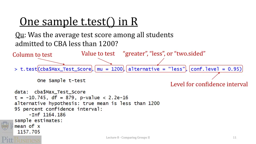 one sample t test in r 1