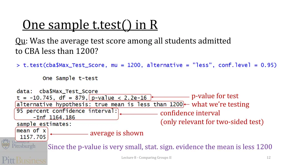 one sample t test in r 2