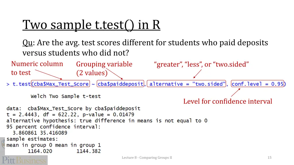 two sample t test in r 1