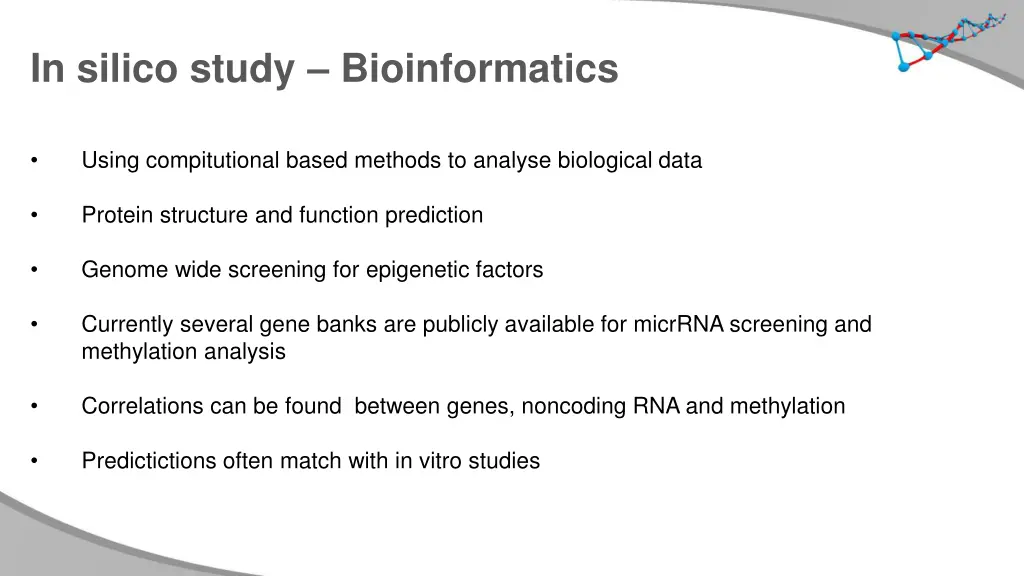 in silico study bioinformatics