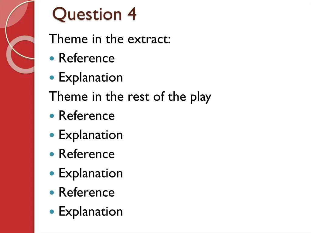 question 4 theme in the extract reference