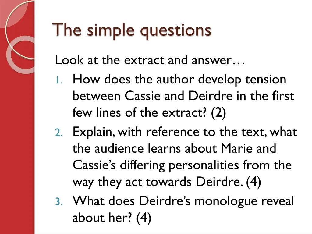 the simple questions