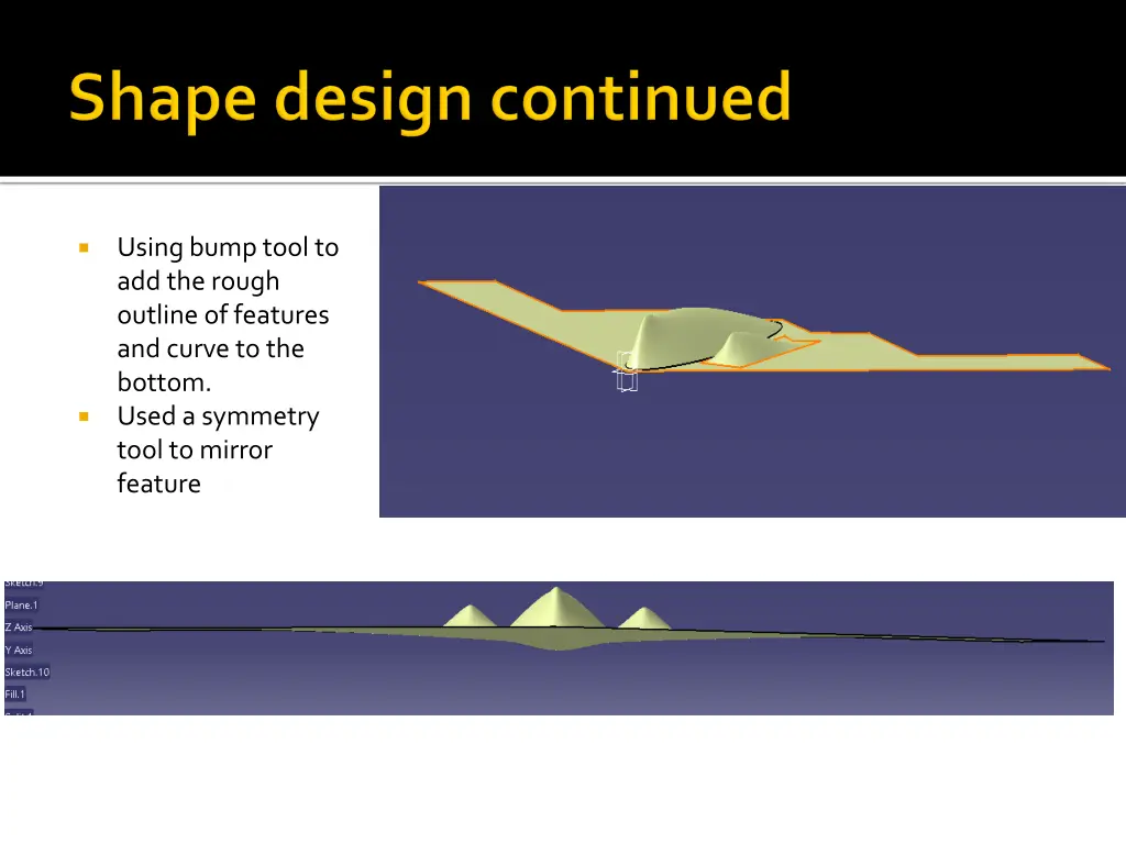 using bump tool to add the rough outline