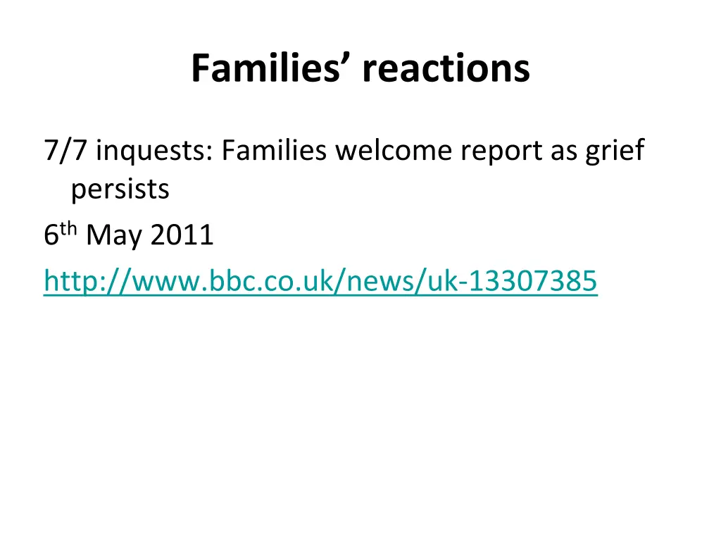 families reactions
