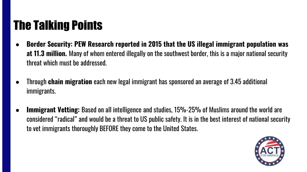 the talking points