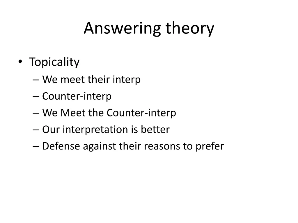 answering theory
