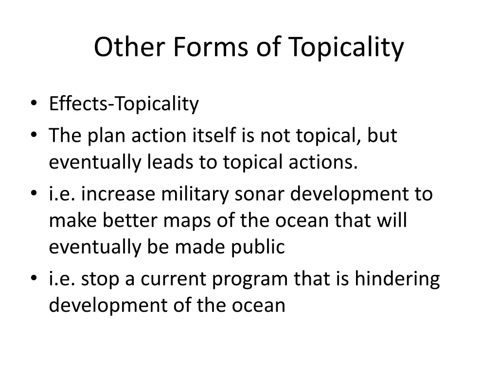other forms of topicality 1