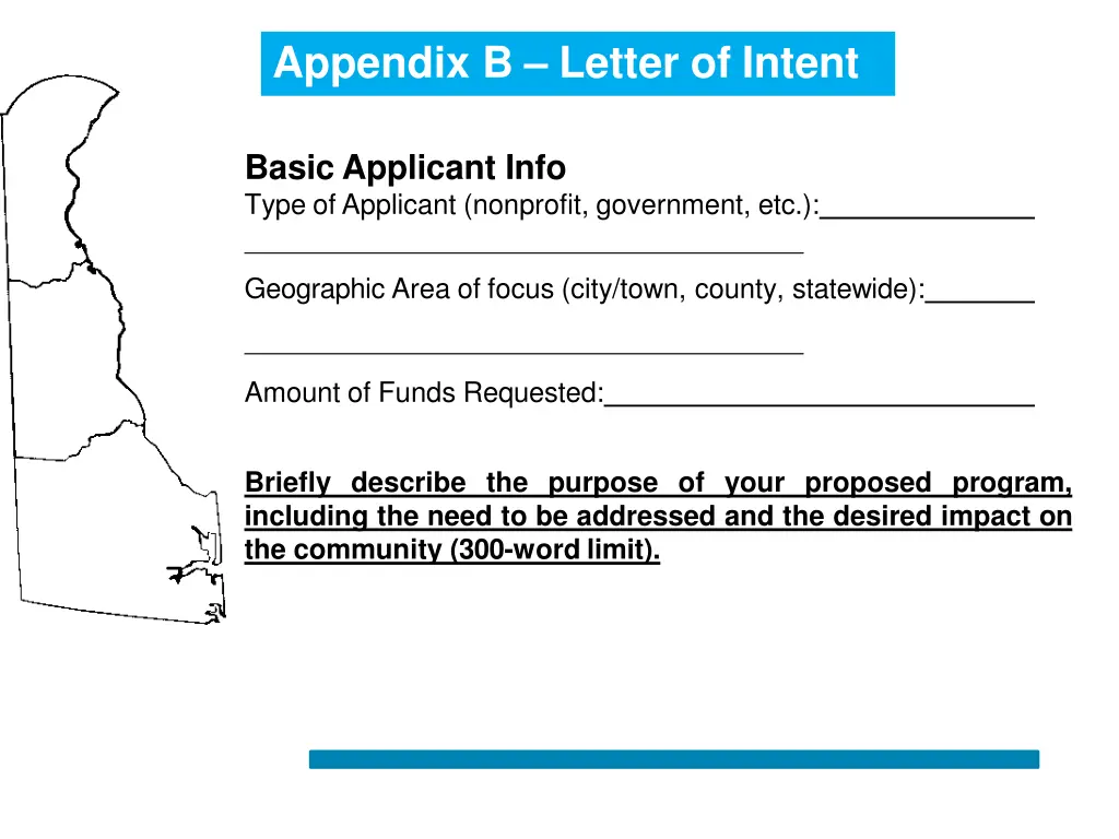 appendix b letter of intent