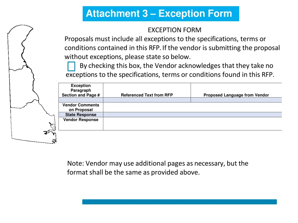 attachment 3 exception form