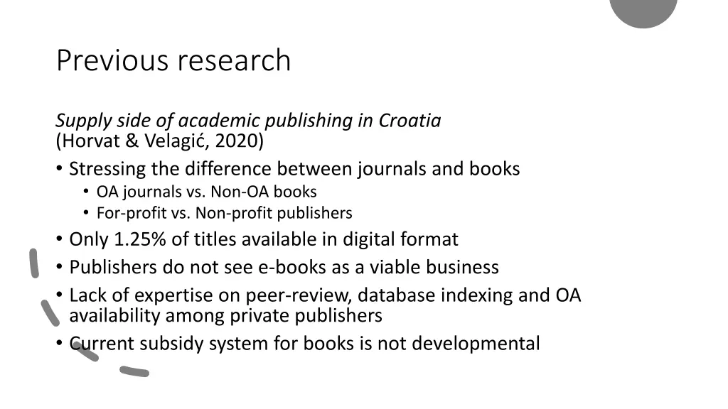 previous research