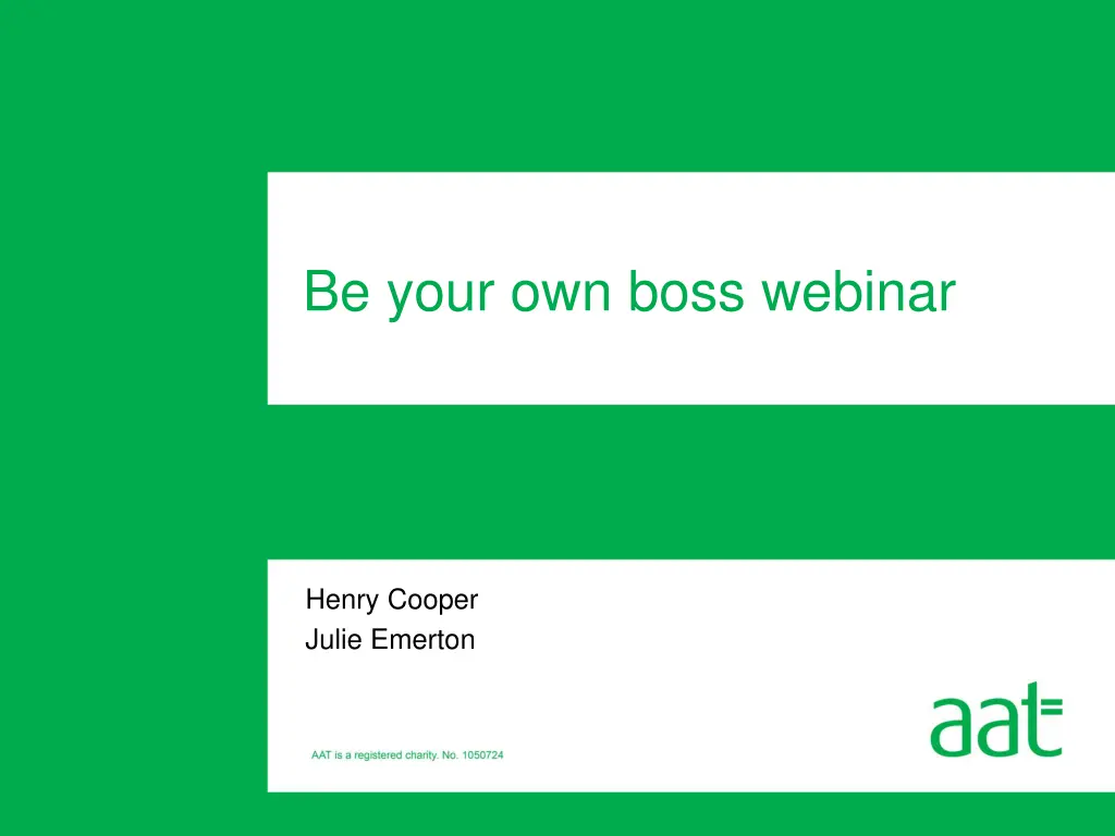 be your own boss webinar