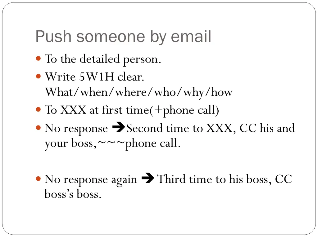 push someone by email to the detailed person