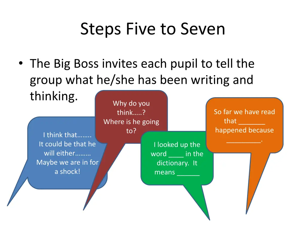 steps five to seven