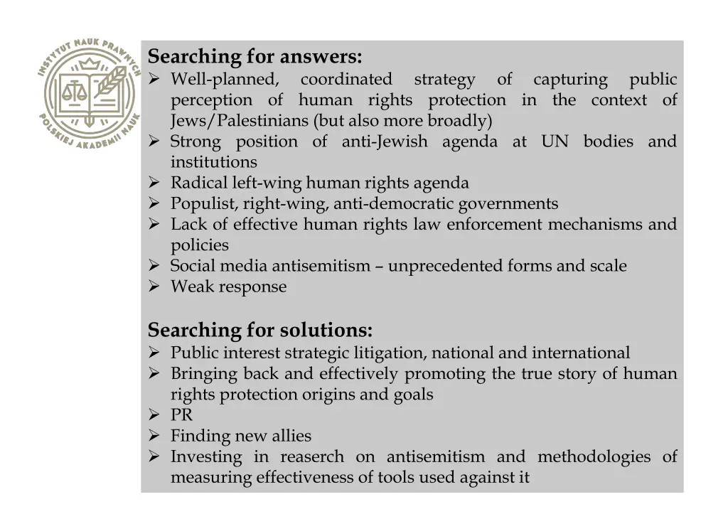 searching for answers well planned perception