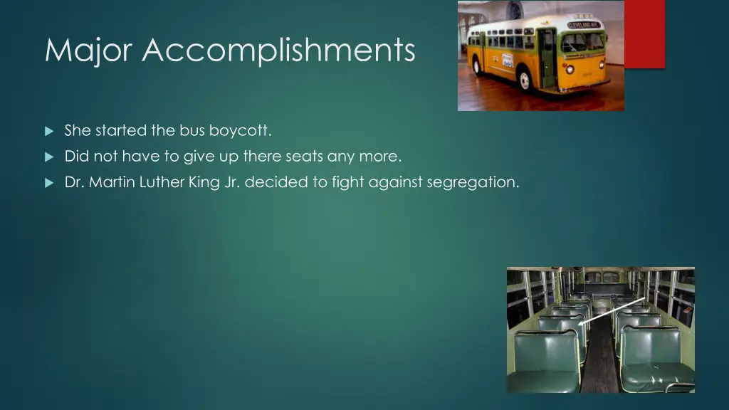 major accomplishments
