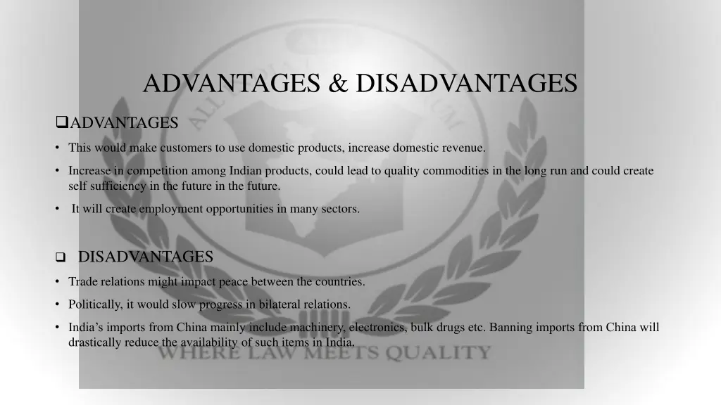 advantages disadvantages