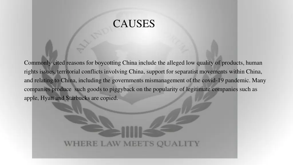 causes