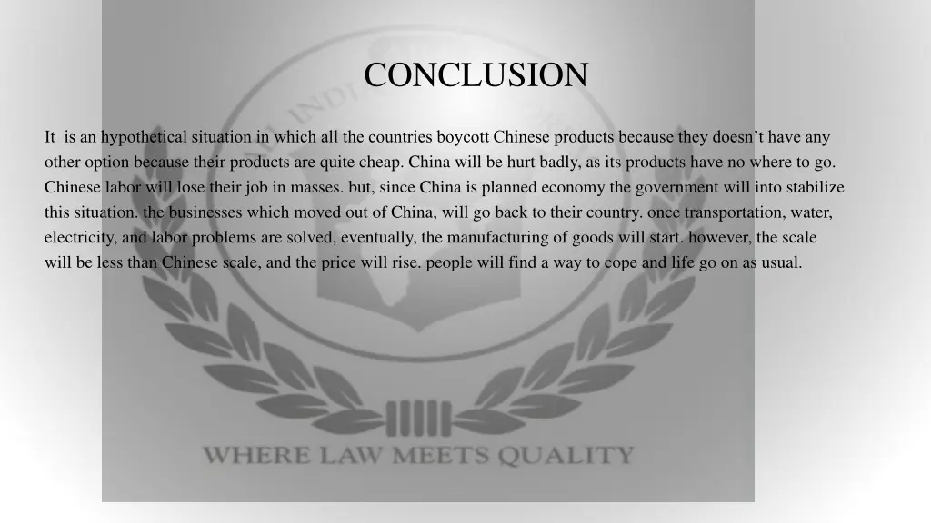 conclusion