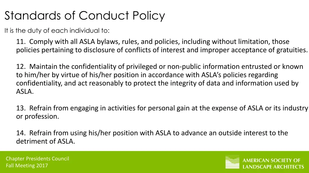 standards of conduct policy 2