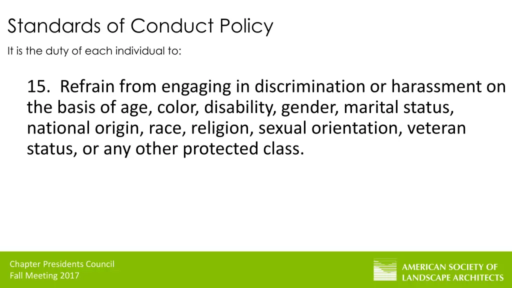 standards of conduct policy 3