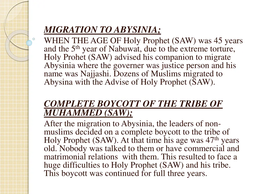 migration to abysinia when the age of holy
