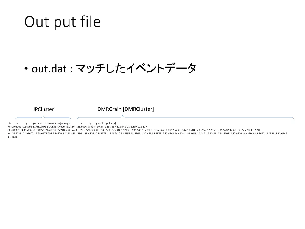 out put file