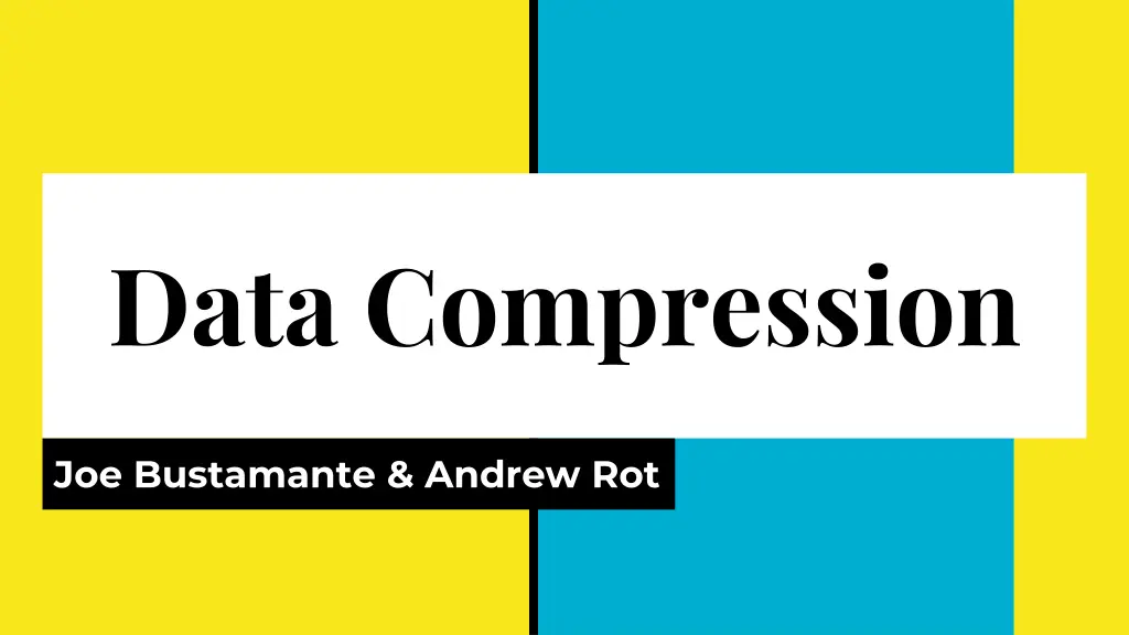 data compression 1