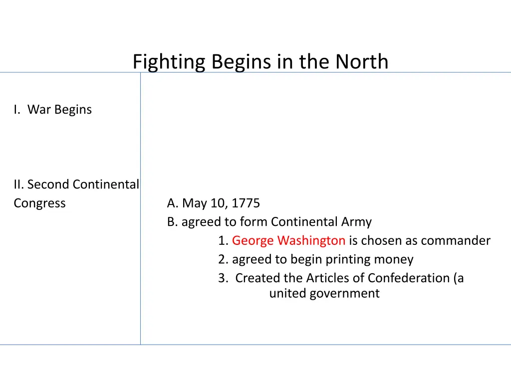 fighting begins in the north