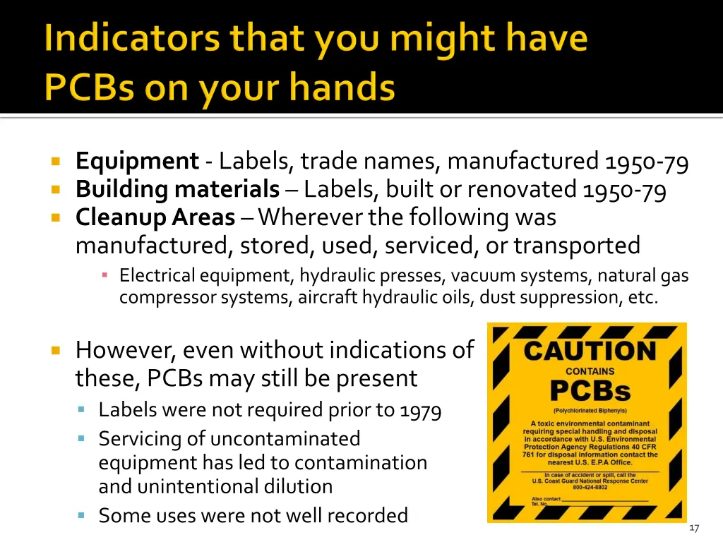 equipment labels trade names manufactured 1950