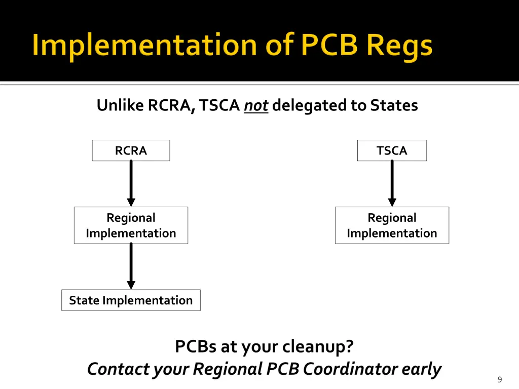 unlike rcra tsca not delegated to states