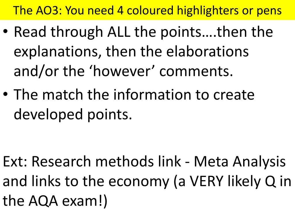 the ao3 you need 4 coloured highlighters or pens