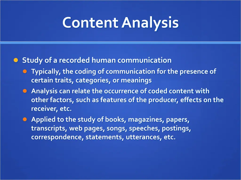 content analysis 1