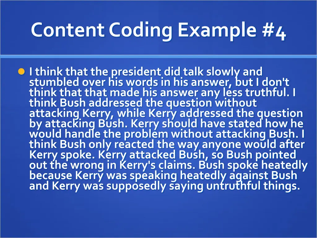 content coding example 4