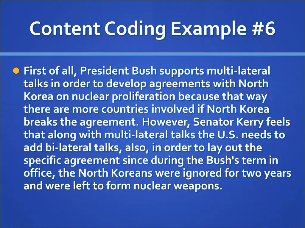 content coding example 6