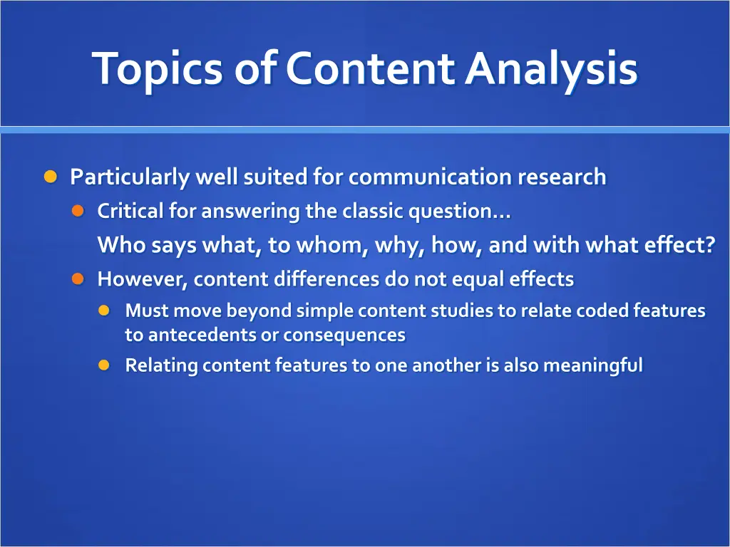 topics of content analysis