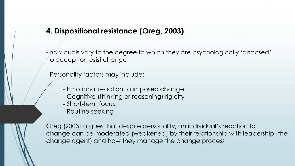 4 dispositional resistance oreg 2003