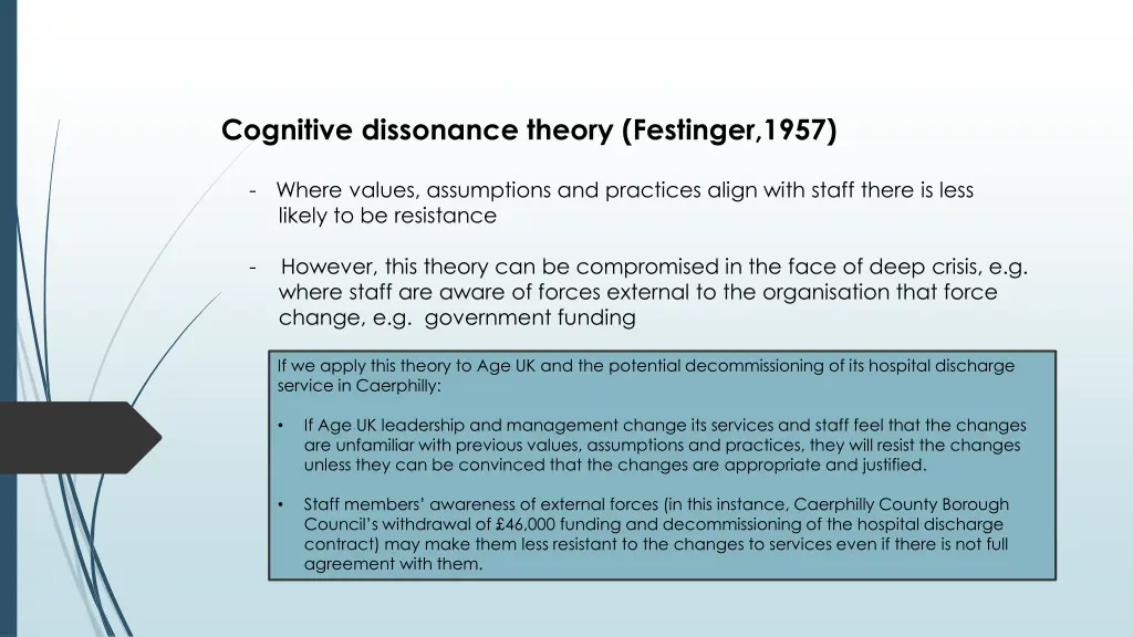cognitive dissonance theory festinger 1957