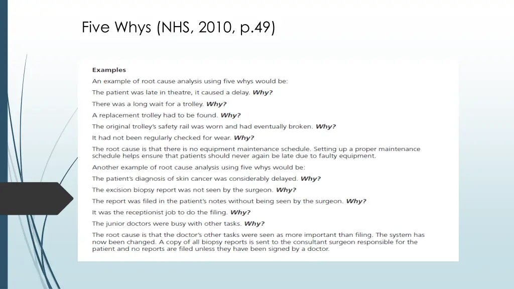 five whys nhs 2010 p 49