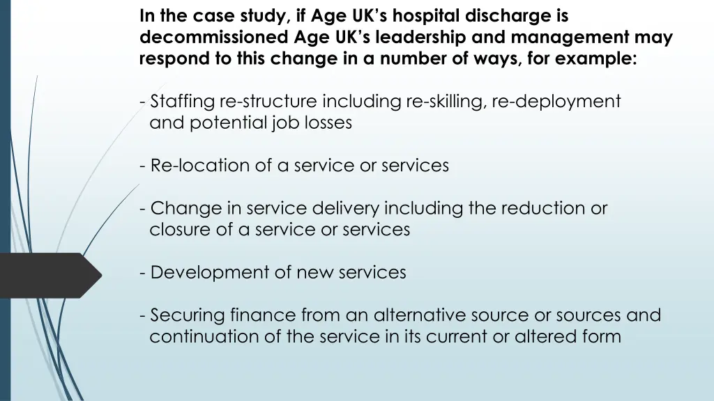 in the case study if age uk s hospital discharge