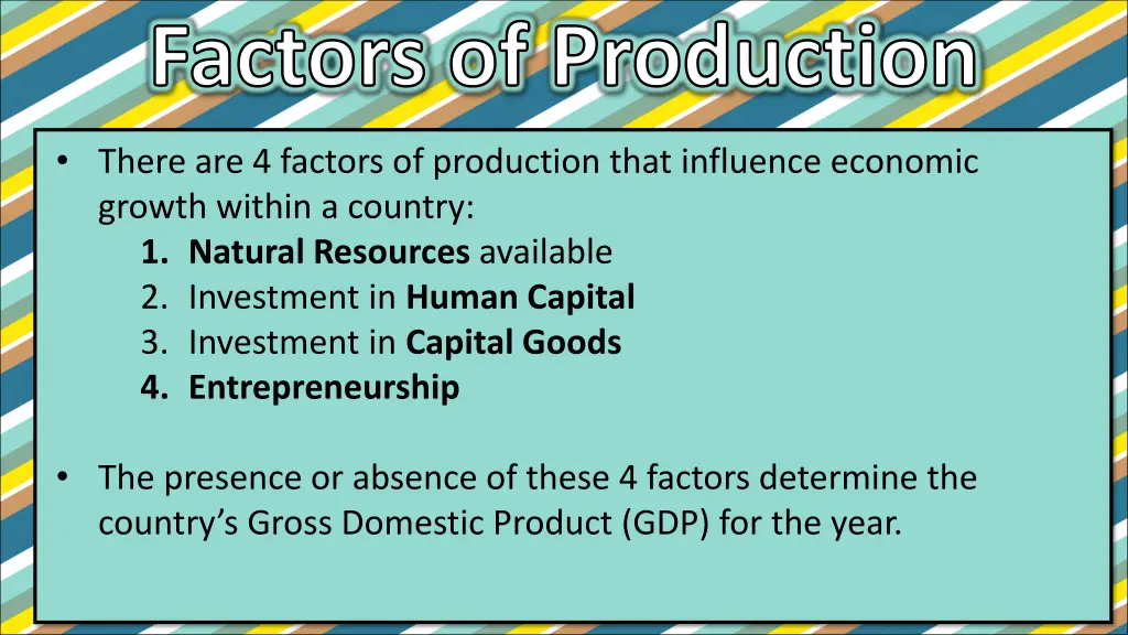 factors of production