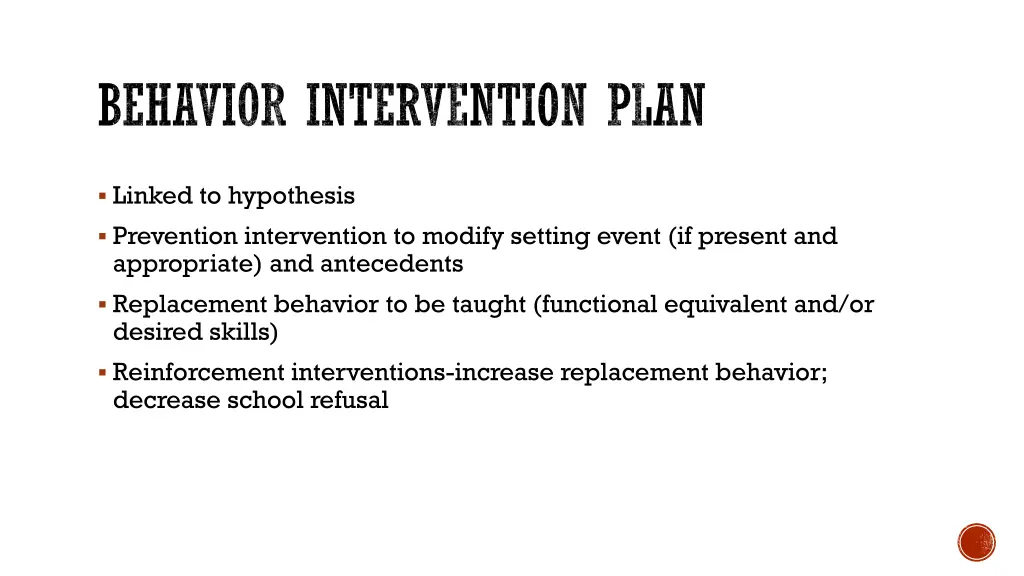 behavior intervention plan
