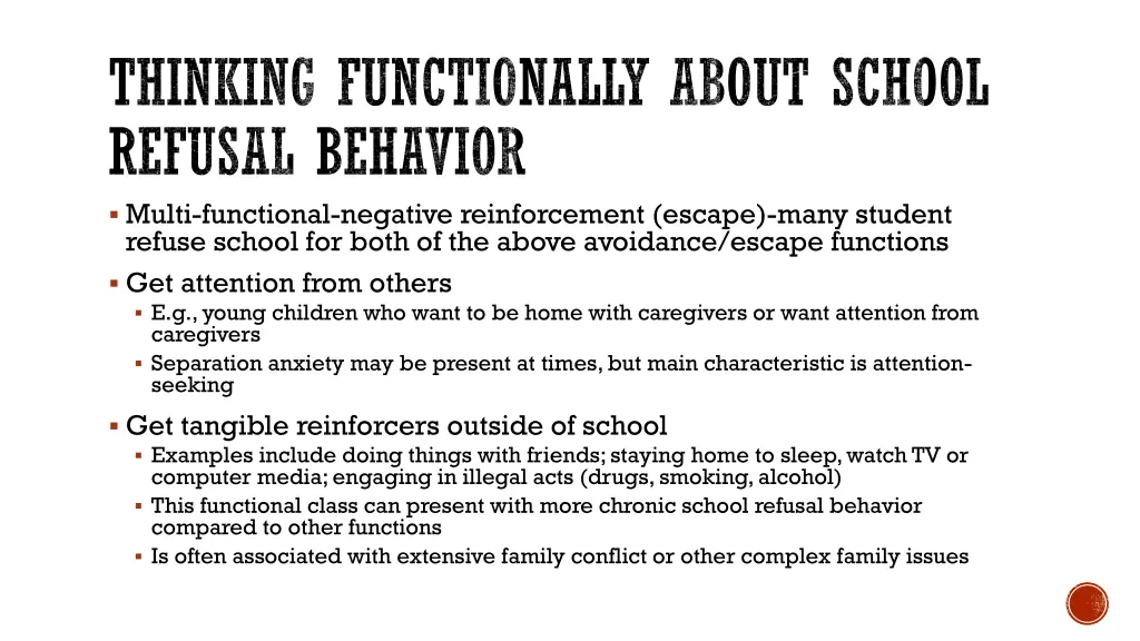 thinking functionally about school refusal 1