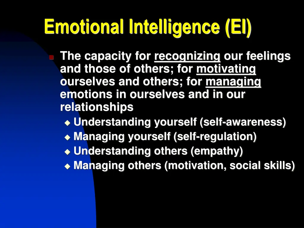 emotional intelligence ei