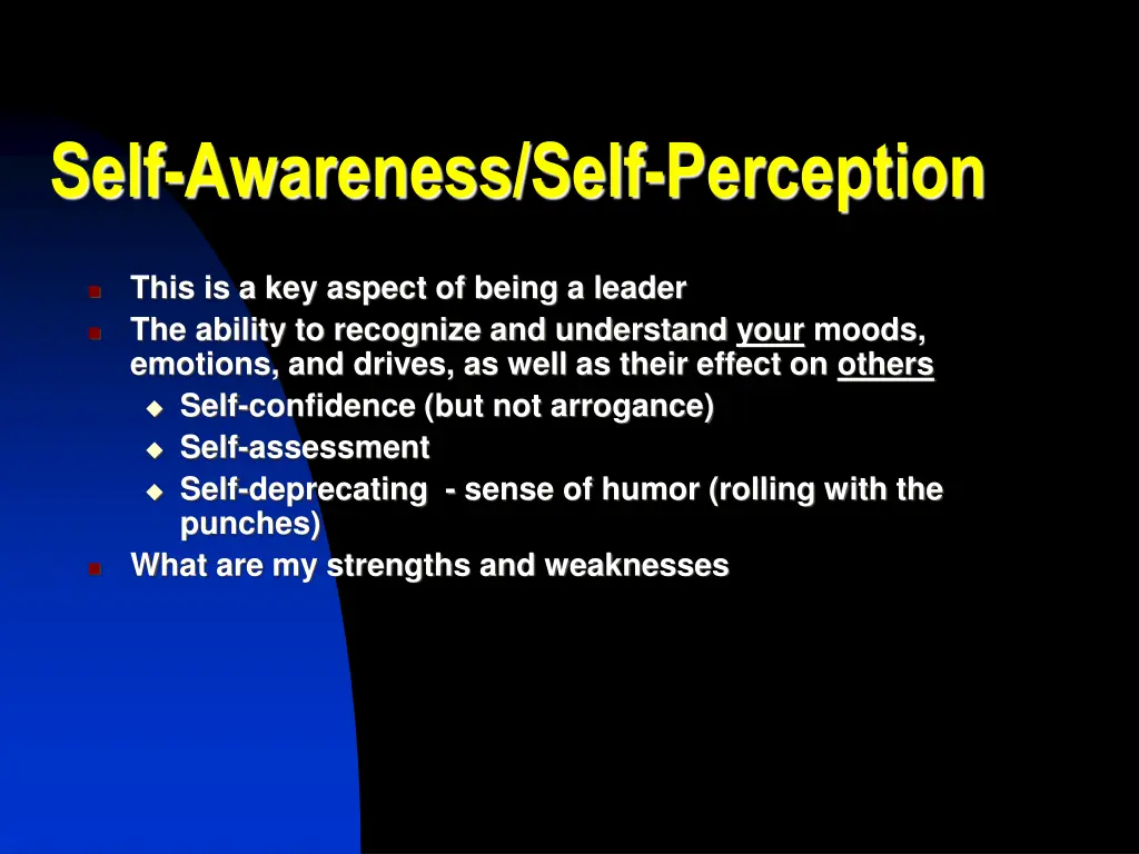 self awareness self perception