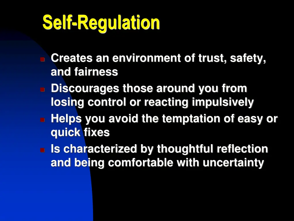 self regulation 1