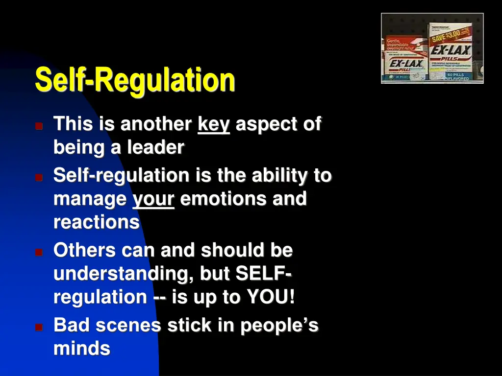 self regulation